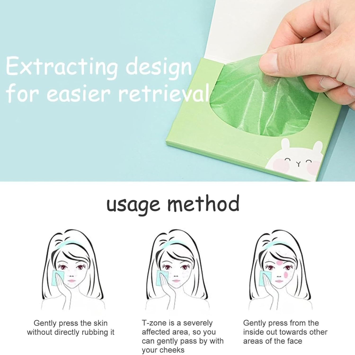 600 Sheets Makeup Blotting Paper, Oil Blotting Paper, Facial Oil Absorbing Papers for Instant Shine Control, Absorbent Sheets for Face Care Makeup, Perfect for Daily Use image number 5