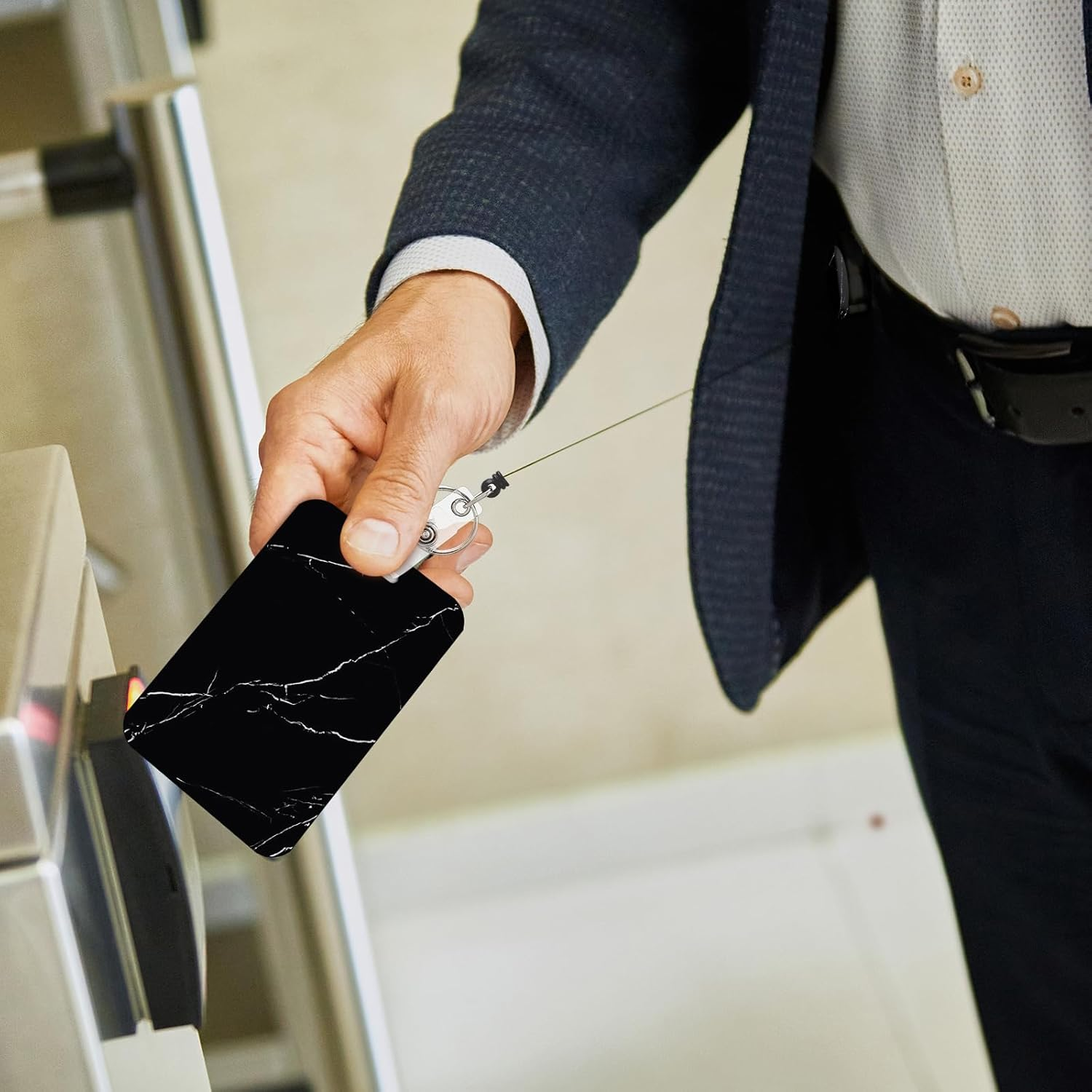 3 Set Heavy Duty Badge Holder with Retractable Reel,Id Badge Holder Key Card Work Badge Clip for Nurse Teacher Student Office Women Men - Butterfly image number 6