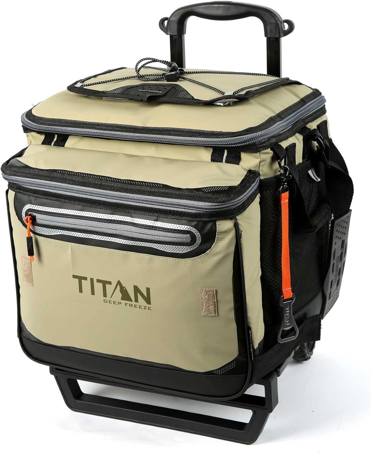 Arctic Zone Titan Deep Freeze 60 (50+10) Can Collapsible Rolling Cooler with Wheels and All-Terrain Cart