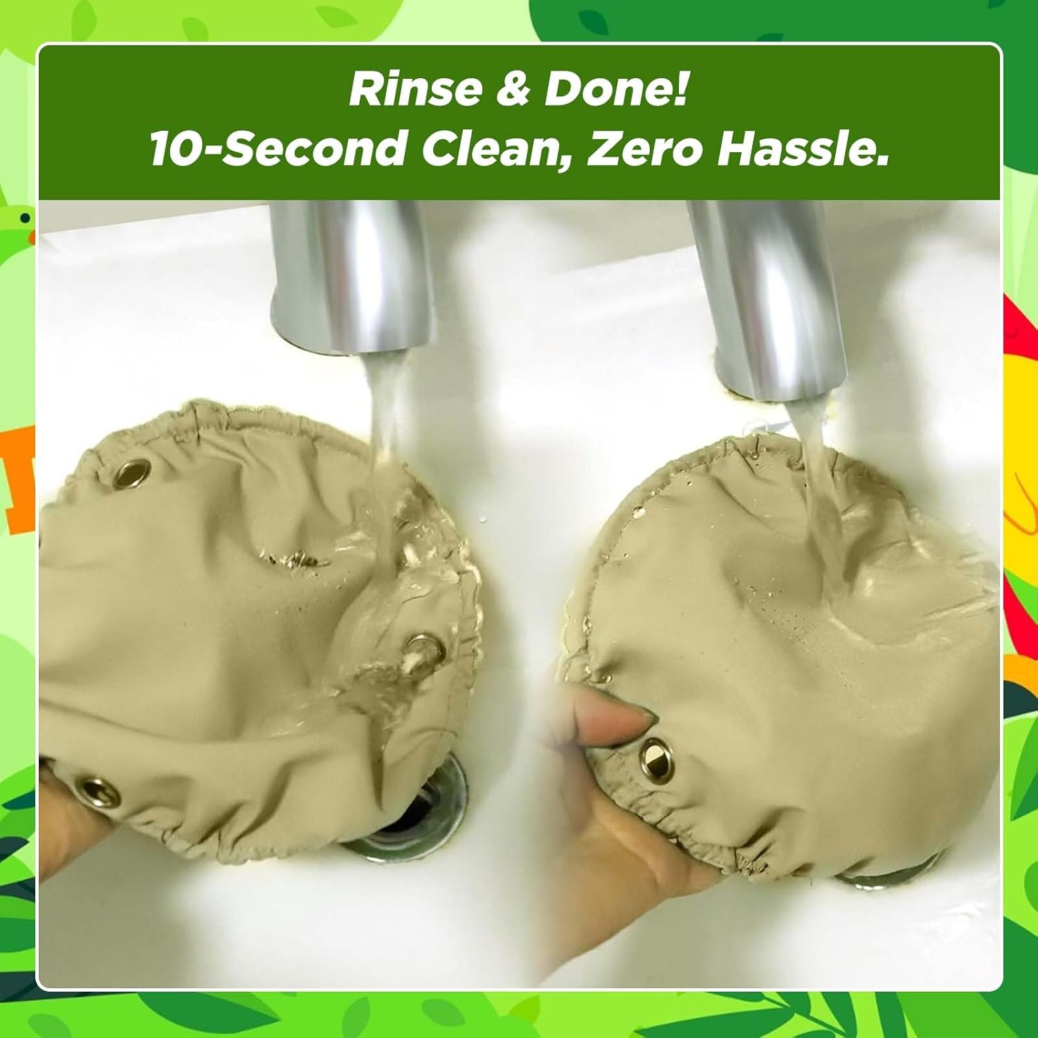 SUSOO Hanging Bird Bed with Waterproof Bite-Resistant Cotton-Linen, Skin Friendly Birds Nest Hammock Swing for Cage Accessories, Snuggle Bed House for Parrot, Conures, Parakeet, Budgies (Green) image number 3