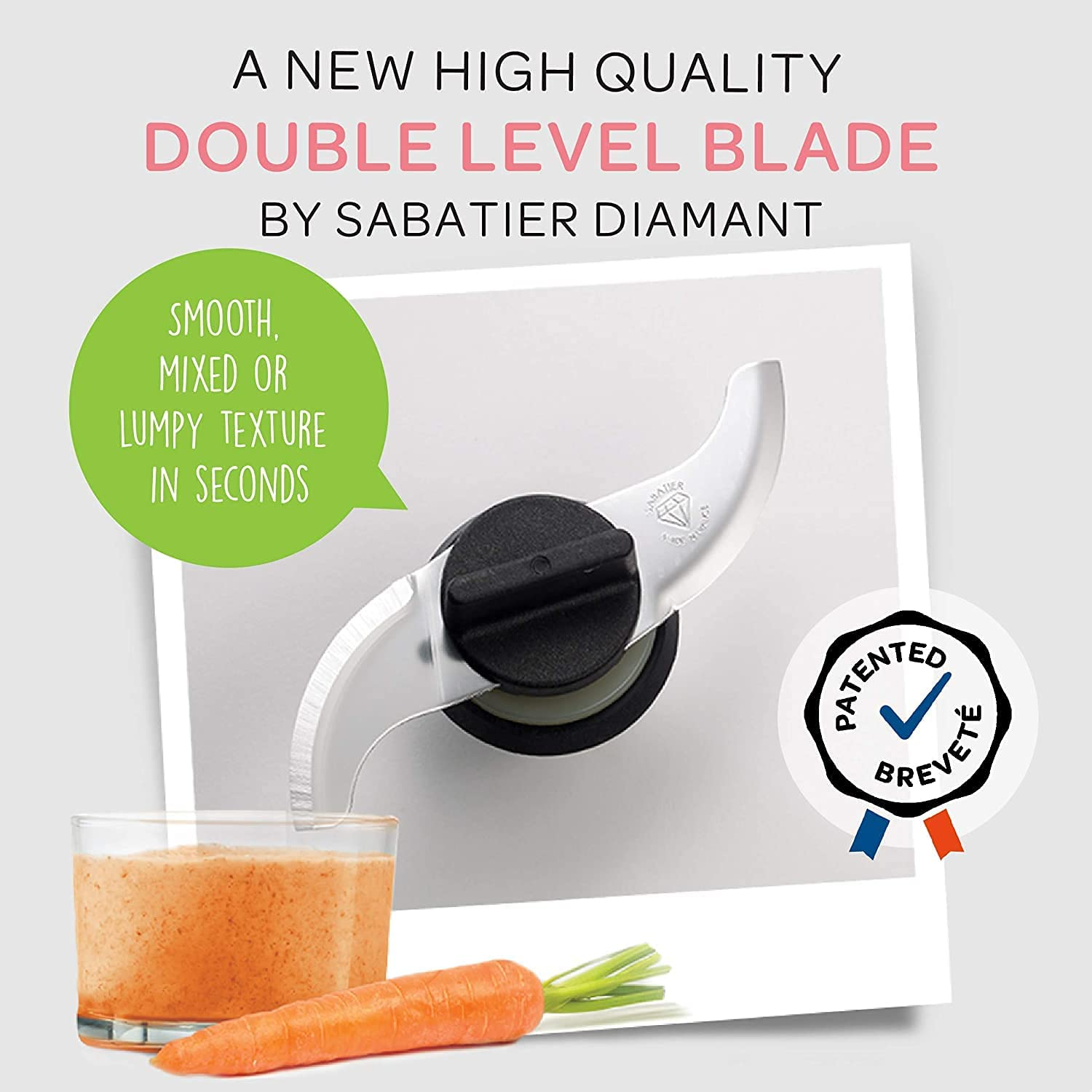 B&eacute;aba - Babycook Neo - Baby Food Maker - 4 in 1 : Food Processor, Blender and Cooker - Soft Steamer Cooking - Quick Homemade Baby Food - Glass Bowl - Stainless Steel Tub - Night Blue image number 6