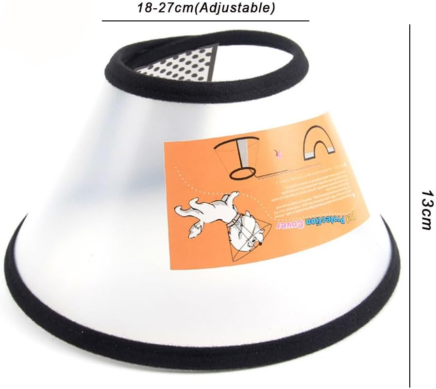 1 Pcs Dog Cone Collar Elizabethan Neck Collar Adjustable Pet Cone Protective Collar Cat Cone Collar for Dogs and Cats image number 1