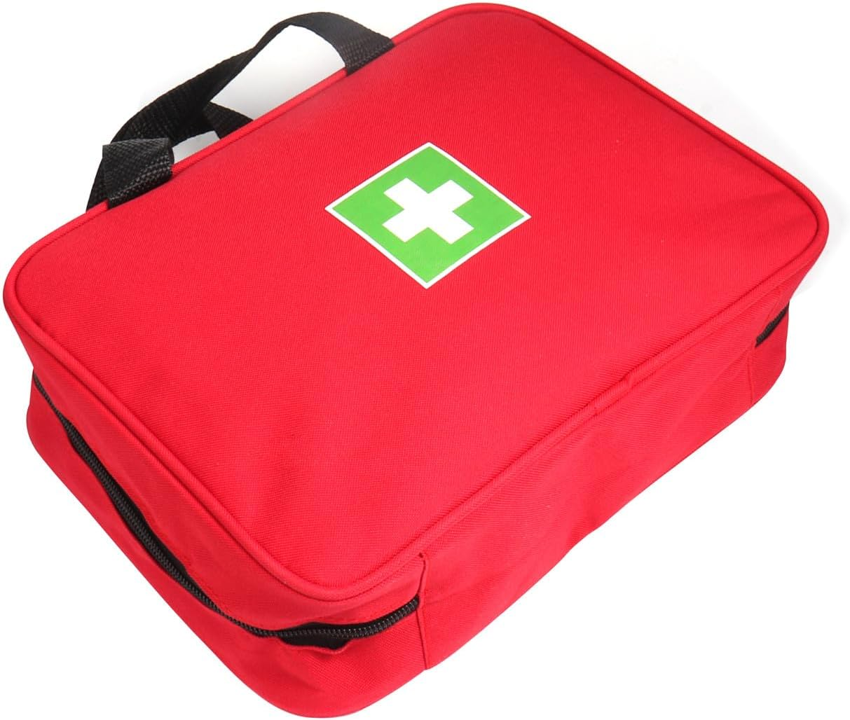 Red First Aid Bag Empty Travel Rescue Pouch Medical Bags First Responder Storage Compact Survival Medicine Emergency Bag for Car Home Office Kitchen Sport Outdoors (Red CLB) - Red Bb image number 5