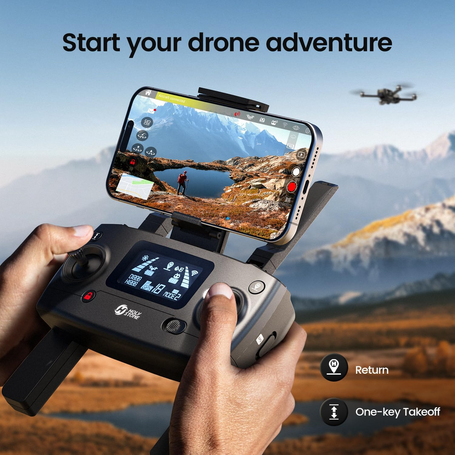Holy Stone HS720E GPS Drone with 4K EIS UHD 130 FOV Camera for Adults Beginner, FPV Quadcopter with Brushless Motor, 2 Batteries 46 Min Flight Time, 5Ghz Transmission, Smart Return Home, Follow Me image number 5