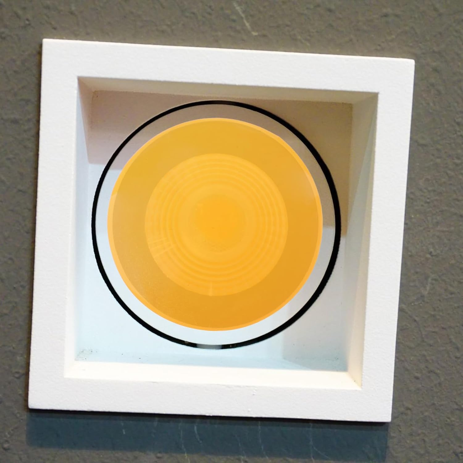 SOESFOUFU 20Pcs Orange Lighting Gel Stickers, Peel and Stick Dimming Diffuser Film, 50Mm Warm Color Filters for LED Video Light, Spotlight - Yellow image number 2