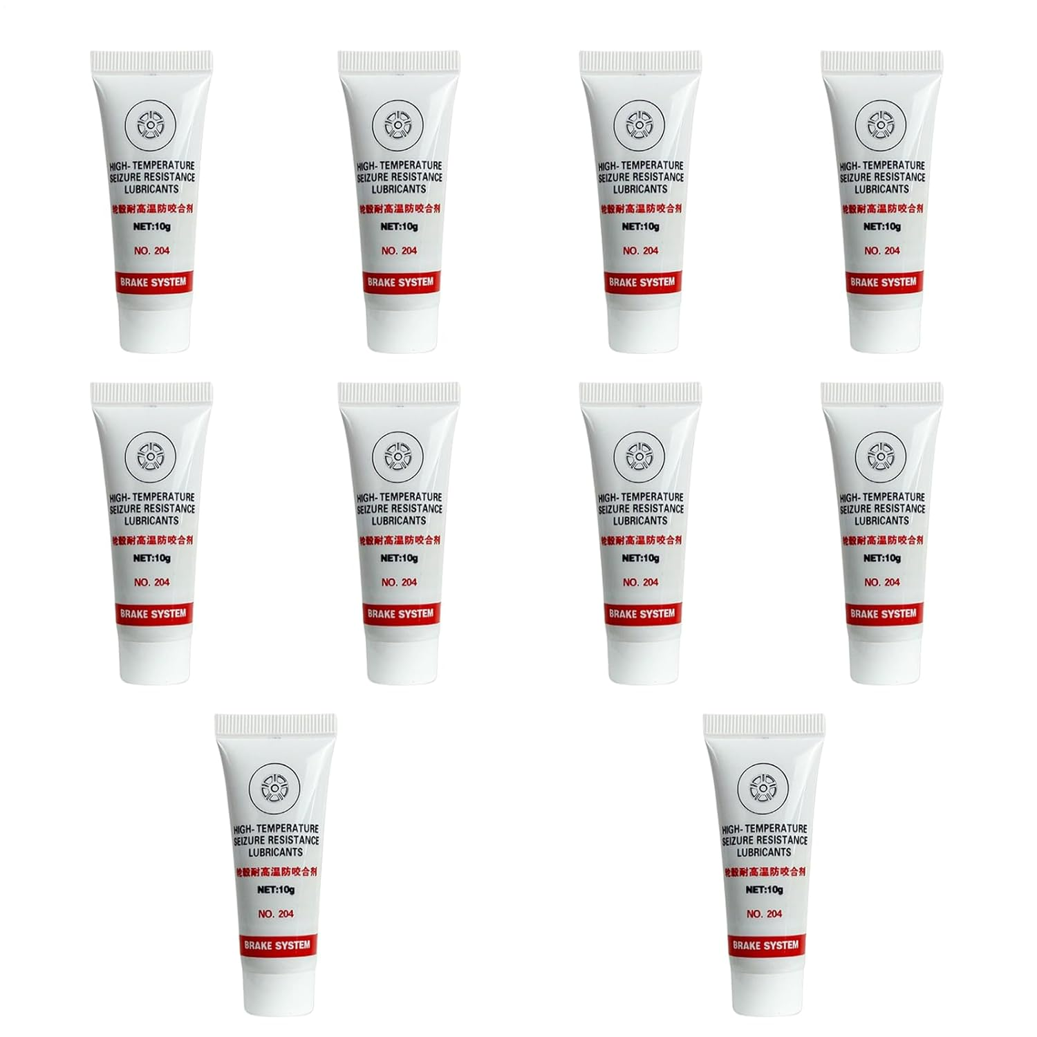 Brake Pin Grease - Anti-Seize Lubricant | 10 Piece Compound Anti-Rust Portable for Car Disc Pin Plug Spark Hub Thread image number 5