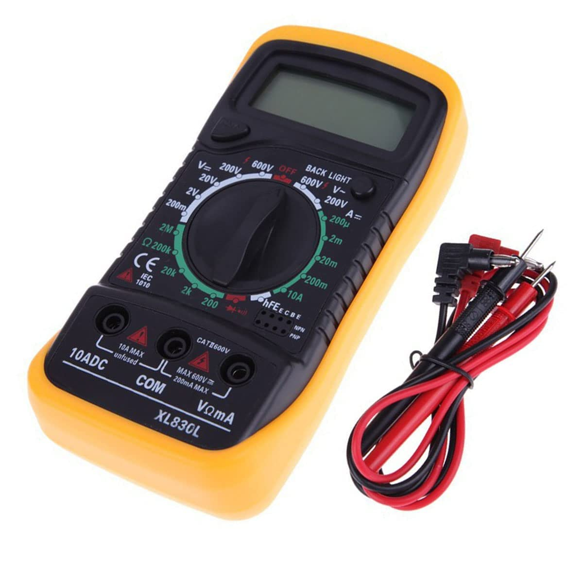 Digital Multimeter, Multi Meter Manual Ranging Includes Volt Meter Digital, Ammeter, Ohmmeter with Backlight LCD image number 4
