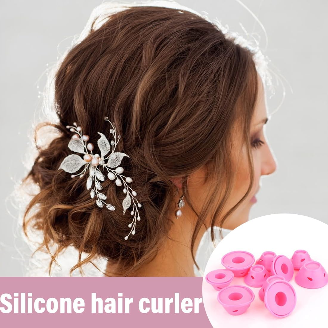 WUSJCOF Pack of 20 Plastic Curlers for Curling without Heat Overnight image number 4