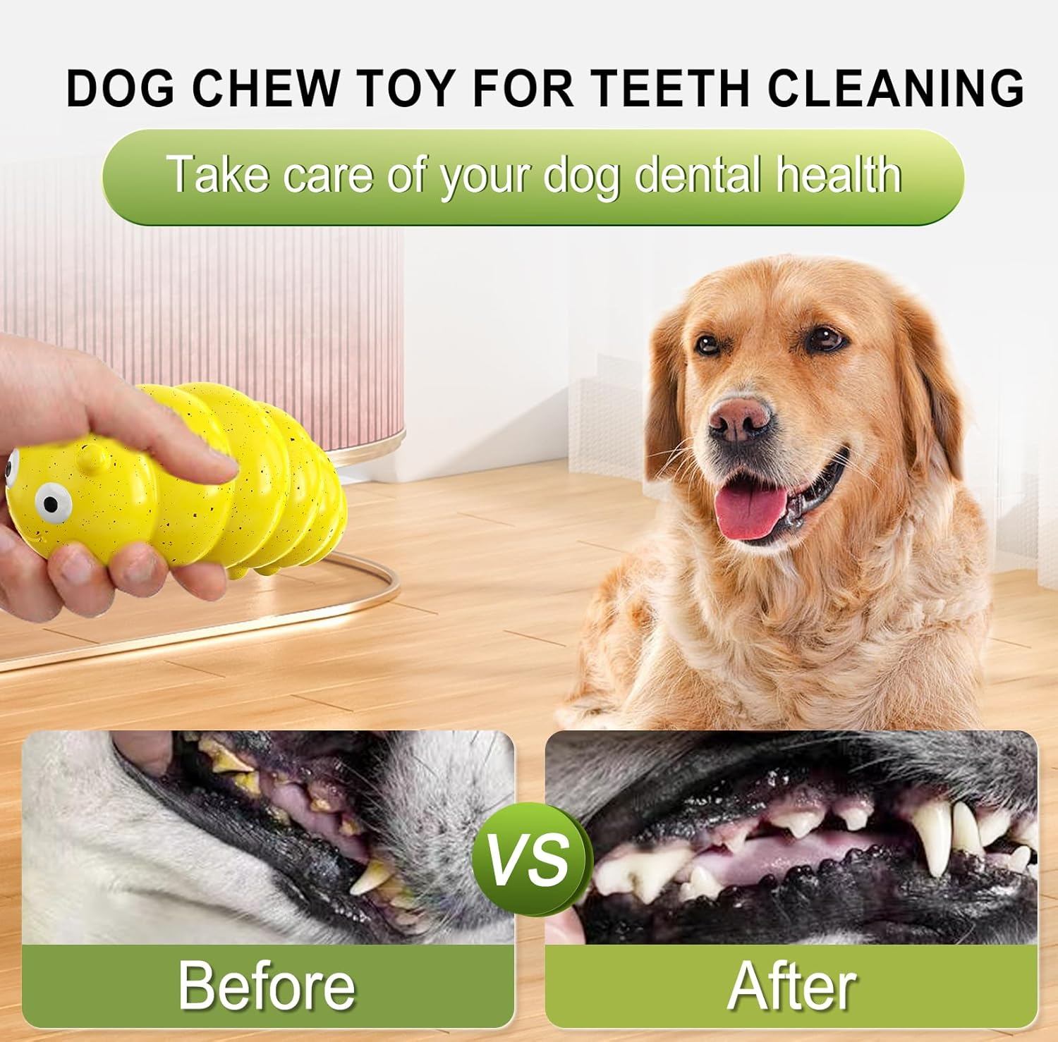 Byffoer Indestructible Dog Toy for Aggressive Chewers, Squeaky Dog Toy for Puppies, Medium and Large, Interactive Chewing Toy, Tough Durable Dog Toy