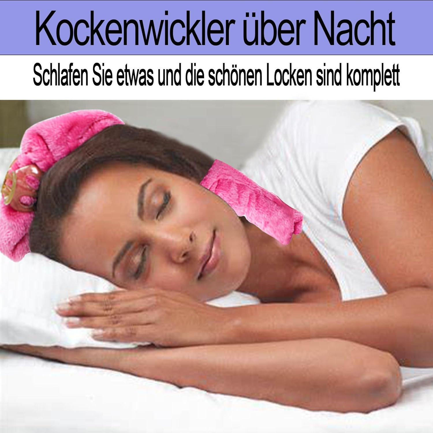 Overnight Curls Band without Heat, Heatless Curls Band, Heatless Curler Non-Slip, Hair Band Curls Overnight, Overnight Blowout Curls DIY Styling Wave Formers for Long/Medium Hair