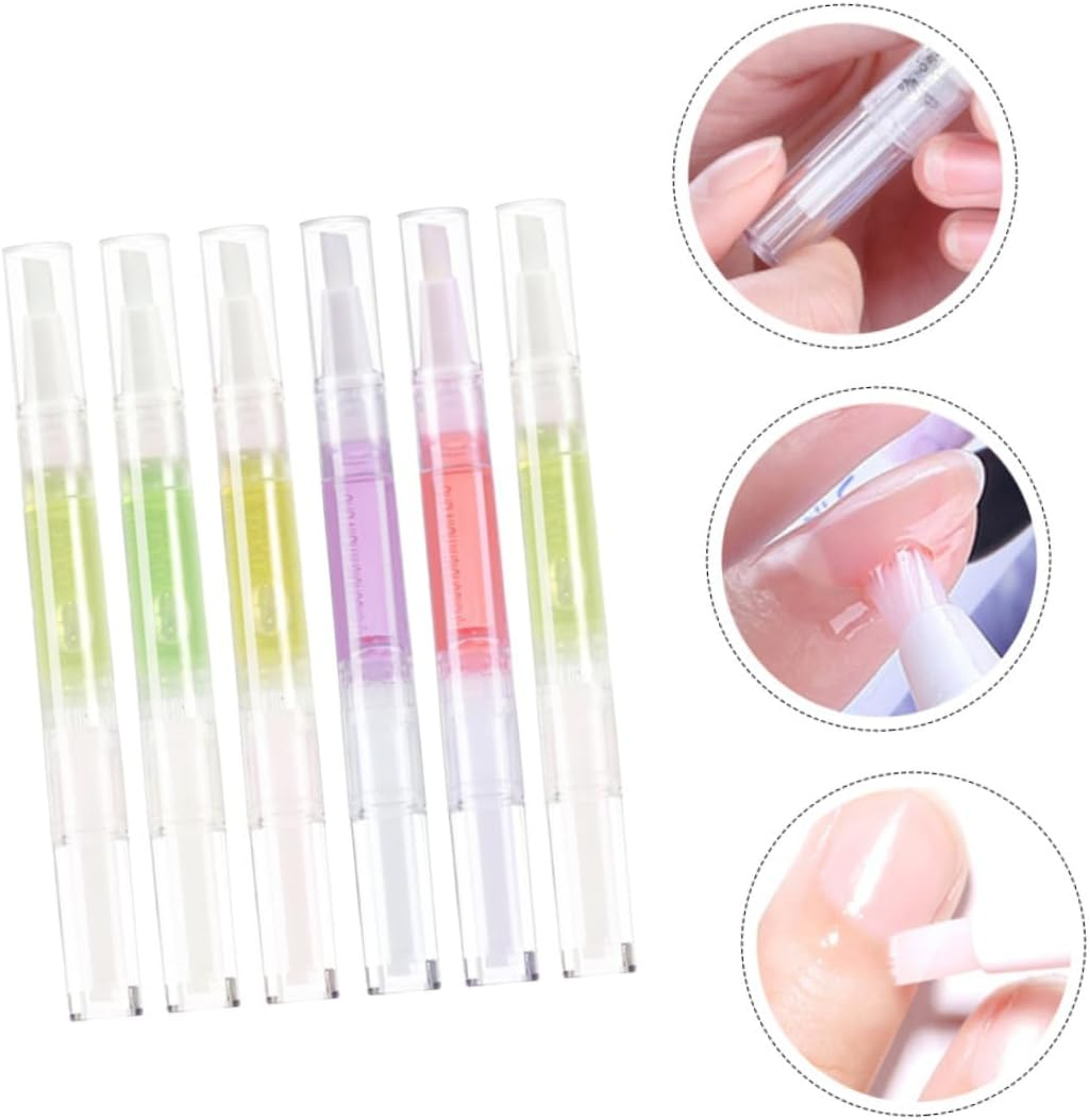 FOYTOKI 6Pcs Nail Growth Serum Pen Organic Nail Serum Cuticle Oil Pen for Gentle Care image number 6