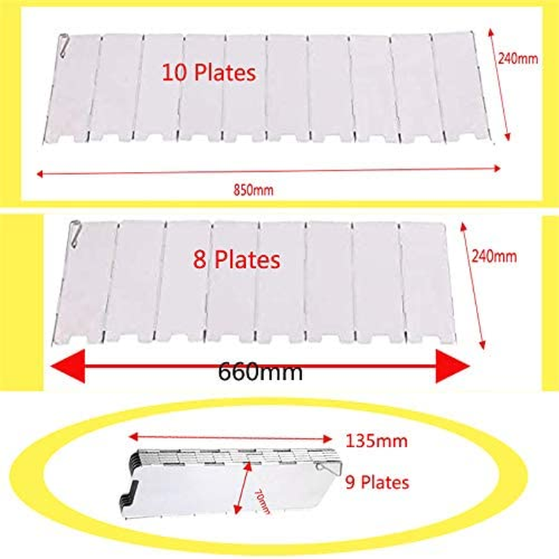 Folding Stove Windscreen Outdoor Camping Stove Windshield with Carrying Bag image number 1