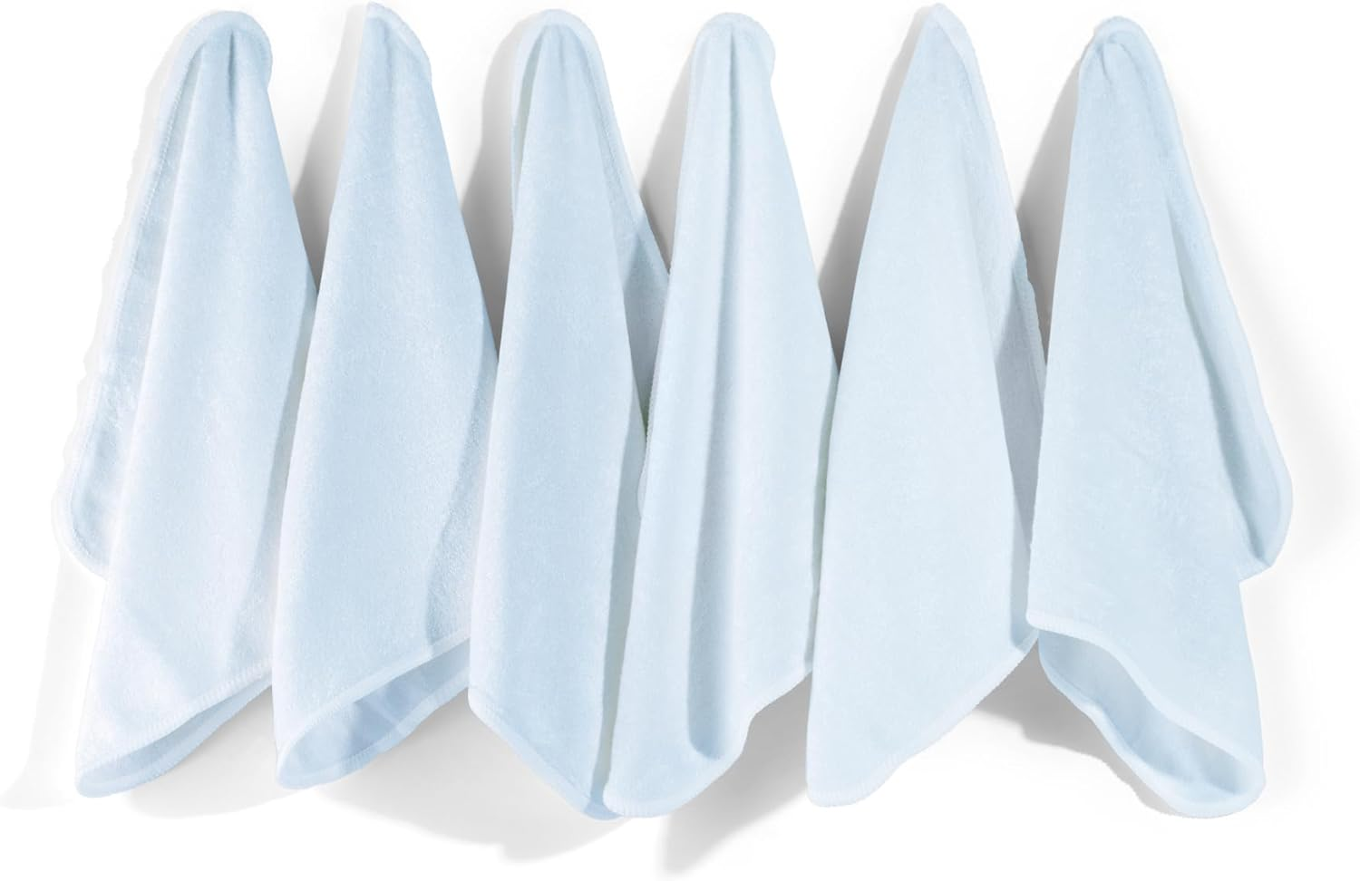 6-Pack Organic Bamboo Baby Wash Cloths - Ultra Soft Baby Face Washer, Newborn Bath Essential, Gentle Towel for Sensitive Skin - Super Absorbent Baby Washcloth for Everyday Use by Zoe Sage (Submarine) image number 2