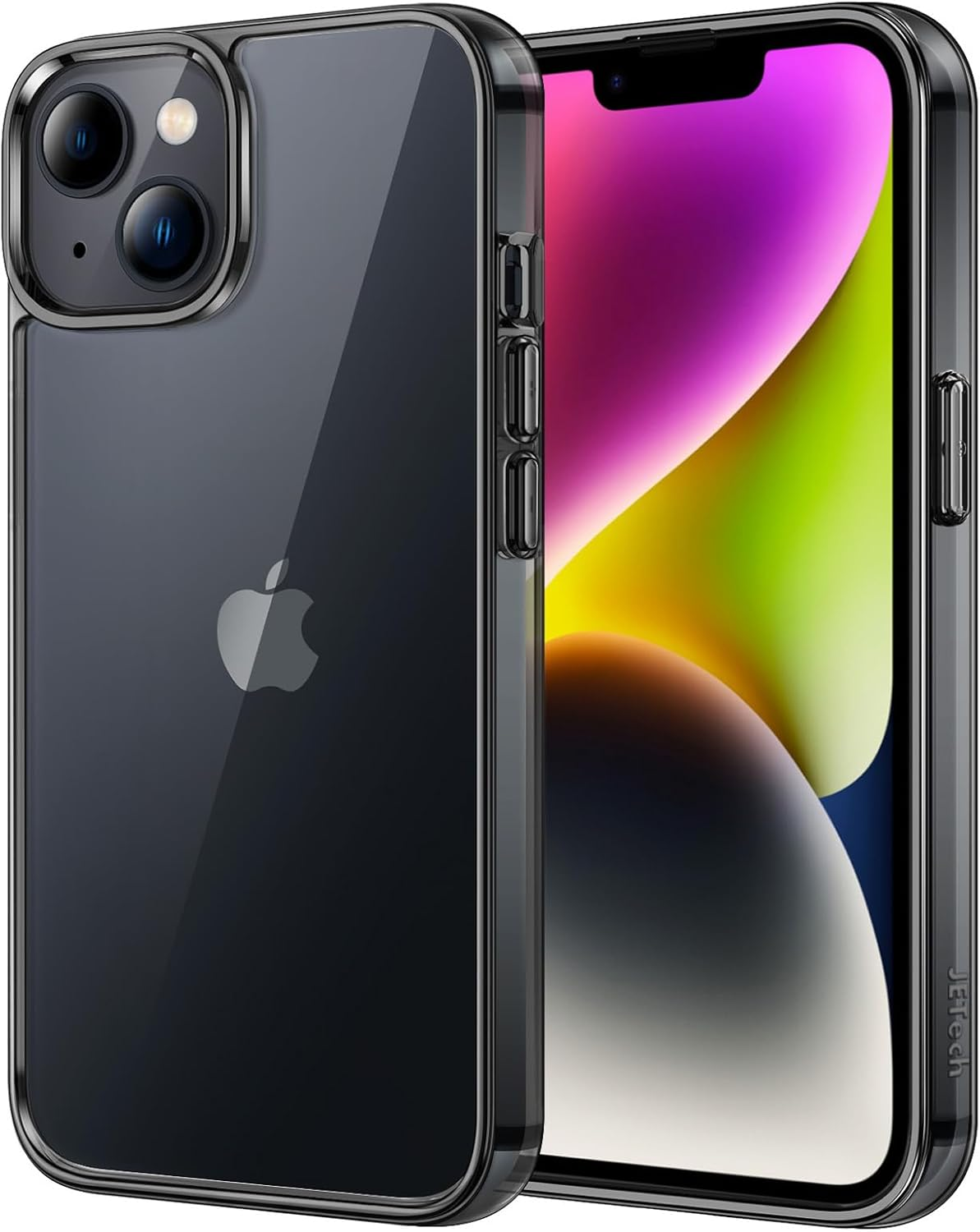 Jetech Case for Iphone 14 6.1-Inch, Non-Yellowing Shockproof Phone Bumper Cover, Anti-Scratch Clear Back (Clear)