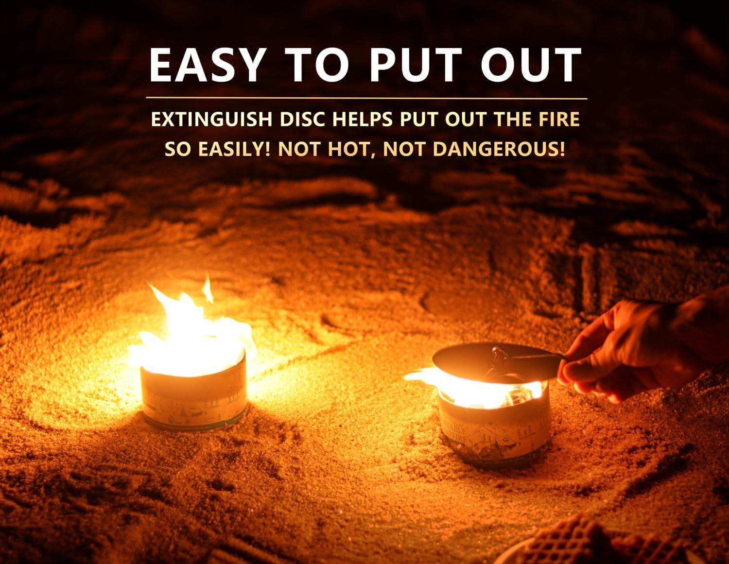 Portable Campfire for Camping Backyard Gathering Date Night, Smores Fire Pit Picnics, Reusable Fire Pit 3-5 Hours Burn Time, Emergency Heat image number 1