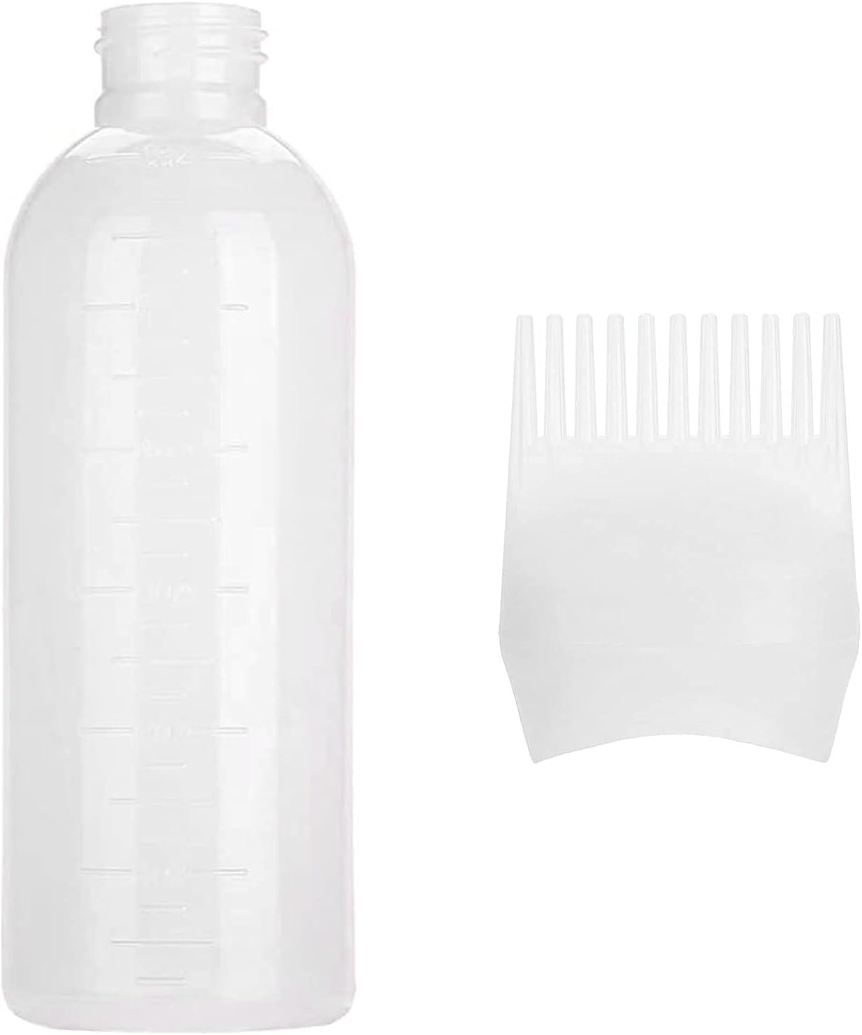 Squarezhenbo White Hair Colour Applicator Bottles, Hair Dye Brush Bottle, Comb for Dyeing Hair and Treating the Scalp, 120 Ml Hair Colour Applicator Bottles Colour Accessories image number 1