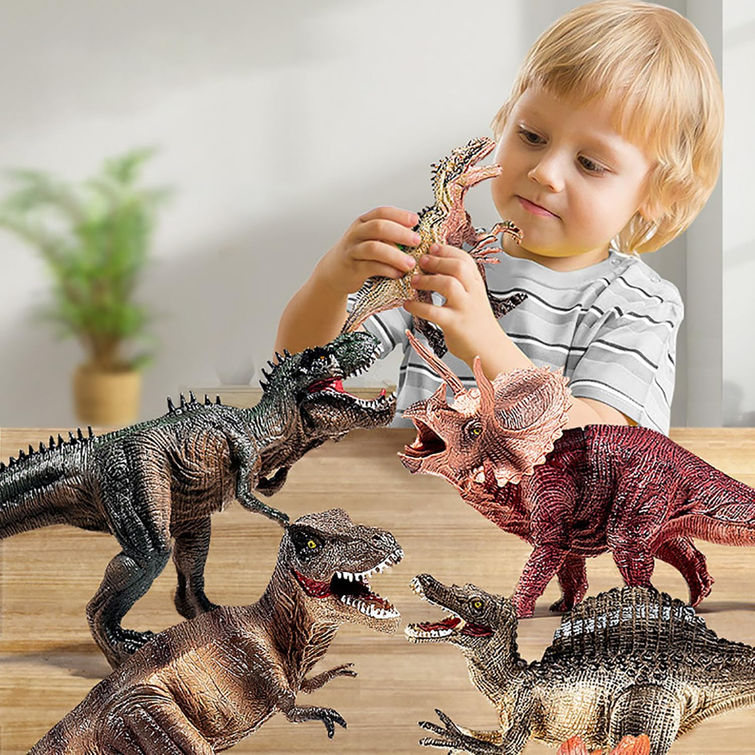 Dinosaur Toys for Kids 3-5 Dinosaur Toys for Kids 5-7 Realistic Small Dinosaur Figures with Storage Box, 5-7 Years Old &ndash; Toddler Boy Dino Toys (46Pcs) image number 6