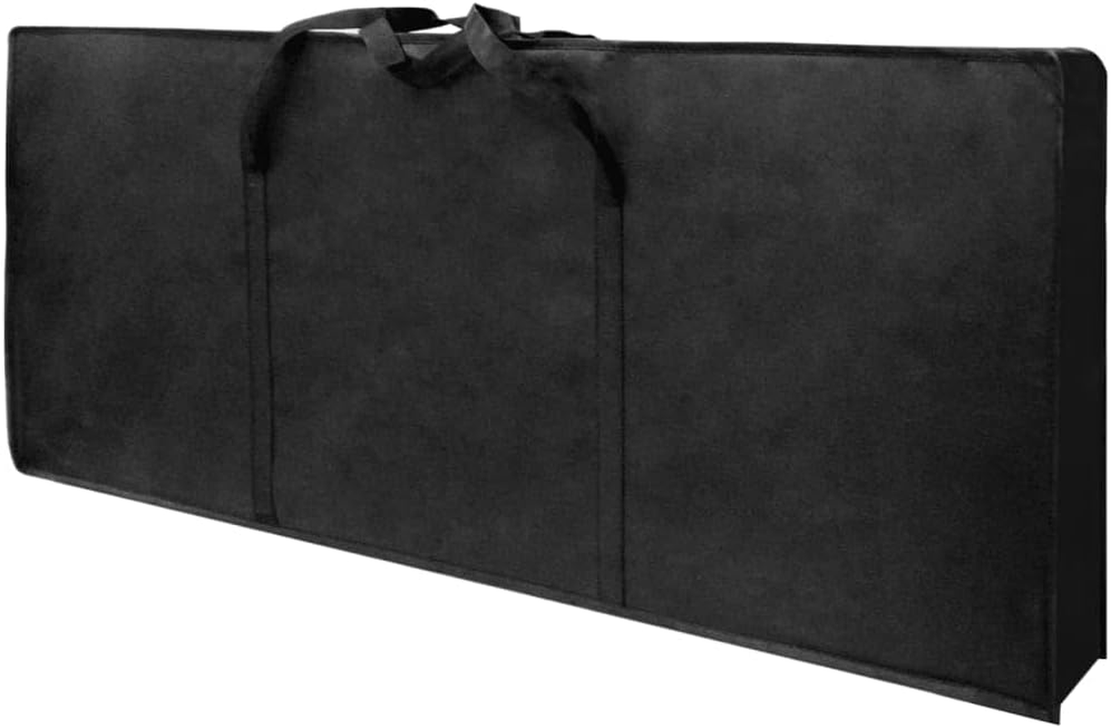 Vidaxl Professional Portable Manicure Table with Wrist Cushion, Pull-Out Drawer, Lockable Castors and Carrying Bag - White - Black image number 4