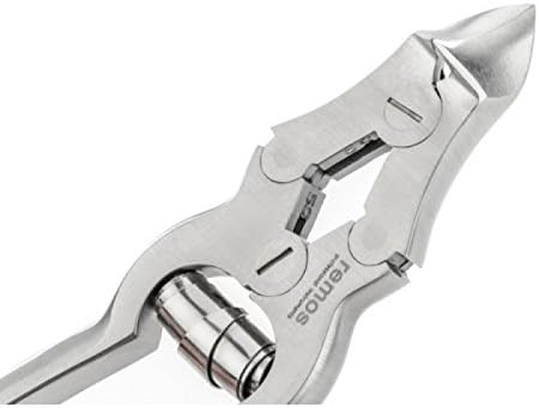 Remos Pedicure Tongs with Gear Ratio for Thick Nails, Two Tip Cutting Edge, Stainless Steel, Length 12 Cm image number 4