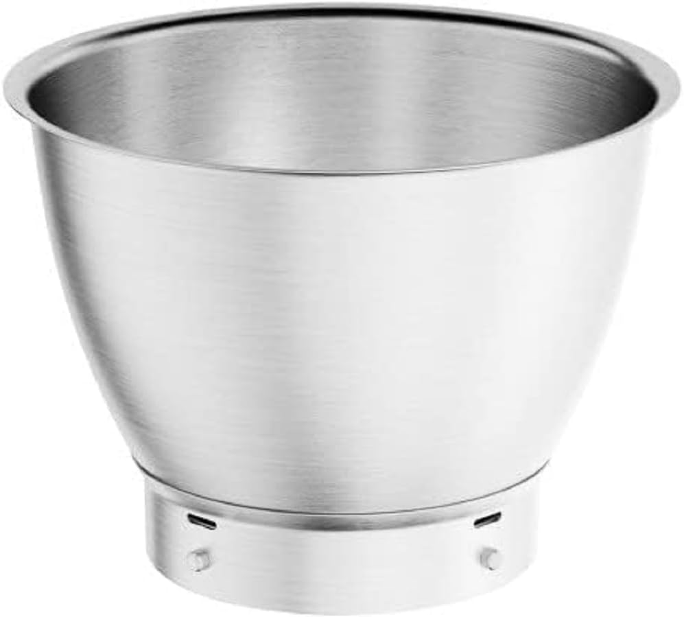 Kenwood Stainless Steel Bowl KAB50.000BS Accessories for Titanium Chef Baker and Titanium Chef Patissier XL Food Processor, Mixing Bowl with 5 Litre Capacity, Dishwasher Safe, Stainless Steel