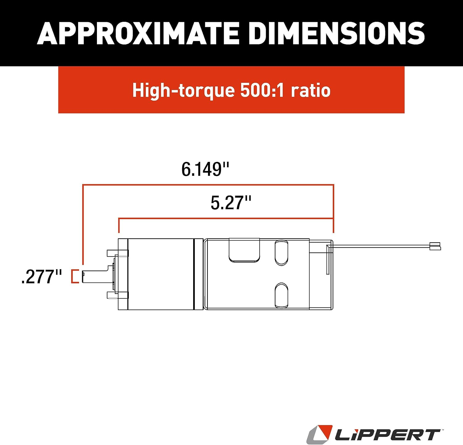 Lippert Components 287298 500:1 Motor - High Torque image number 2