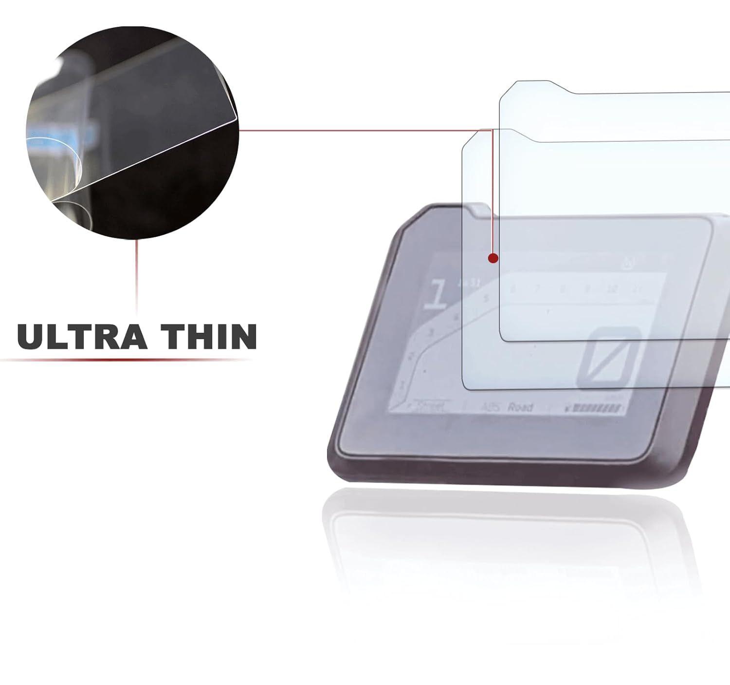Speedometer Screen Protector for KTM 1290 Super Adventure S 2X Anti-Glare - 1 X Ultra Clear / 1 X Anti-Glare. image number 5