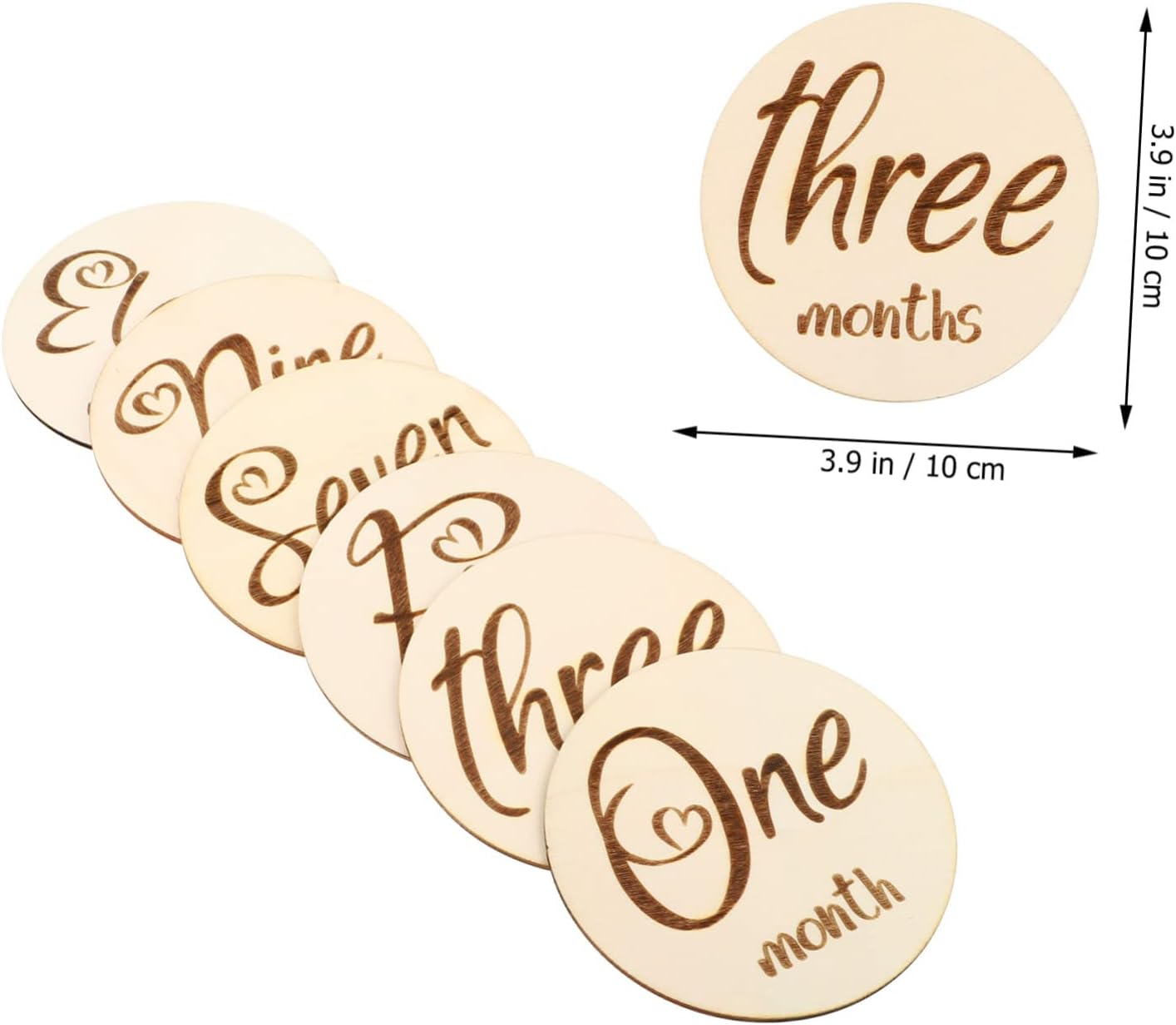 ERINGOGO 6Pcs Boy Girl Growth Milestone Cards Stylish Leaf Design High Contrast Inkless Print for Newborn Photo Sessions image number 3