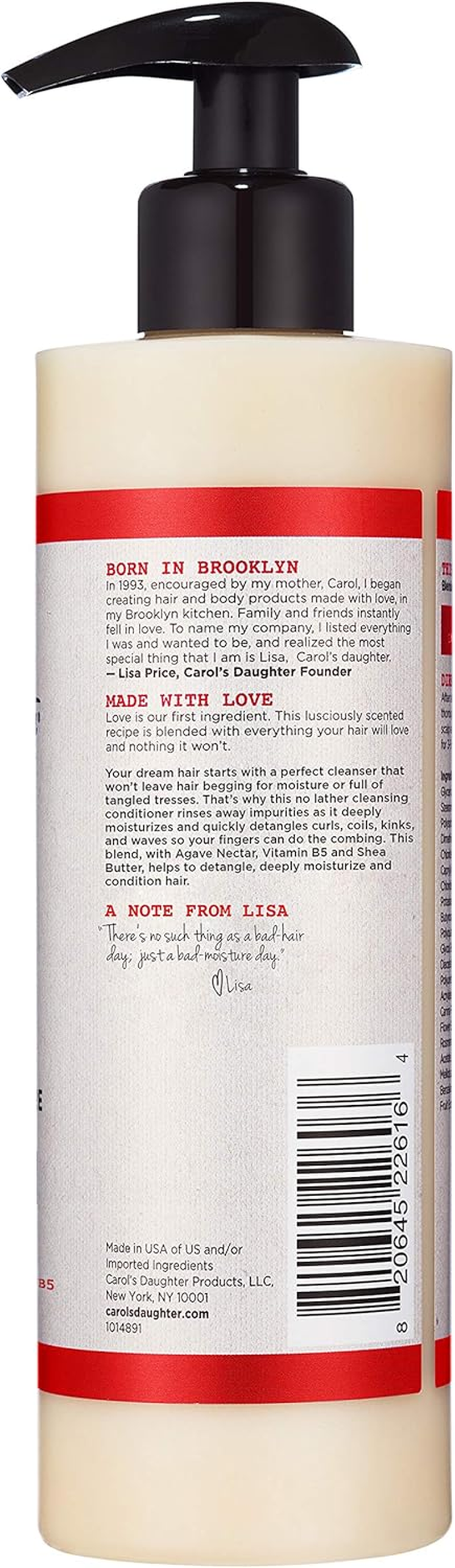 Carols Daughter Hair Milk Nourishing & Conditioning Cleansing Conditioner, 12 Ounce 1 Count Hair Milk Nourishing and Conditioning Cleansing Conditioner - 12.0 Oz image number 3