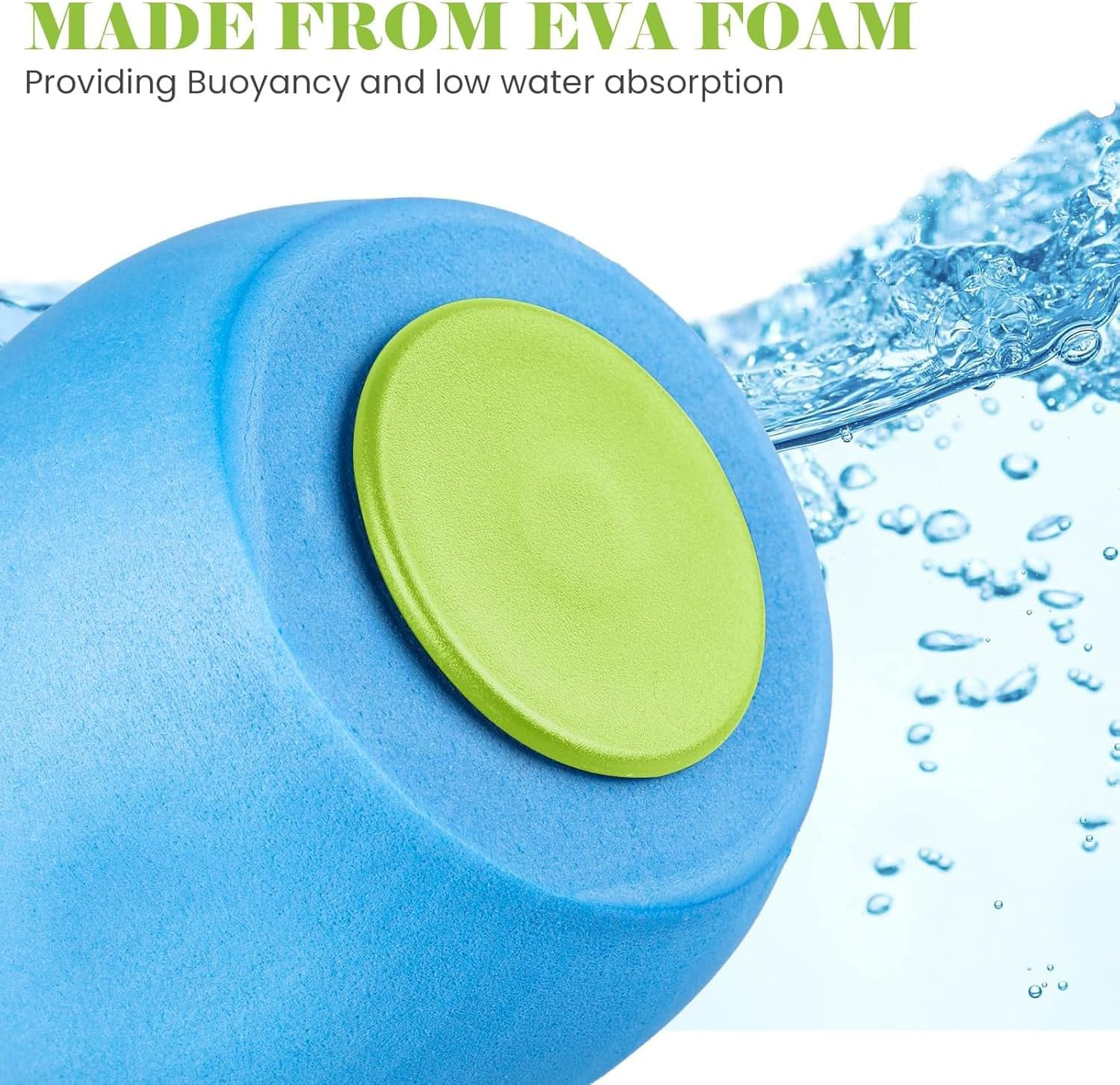 2 Pieces Water Dumbbells Aquatic Exercise Dumbbells, New Water Aerobic Exercise Foam Dumbbells, Children Barbells, Pool Resistance Sports, EVA Foam Dumbbell Set Water Fitness Equipment image number 1