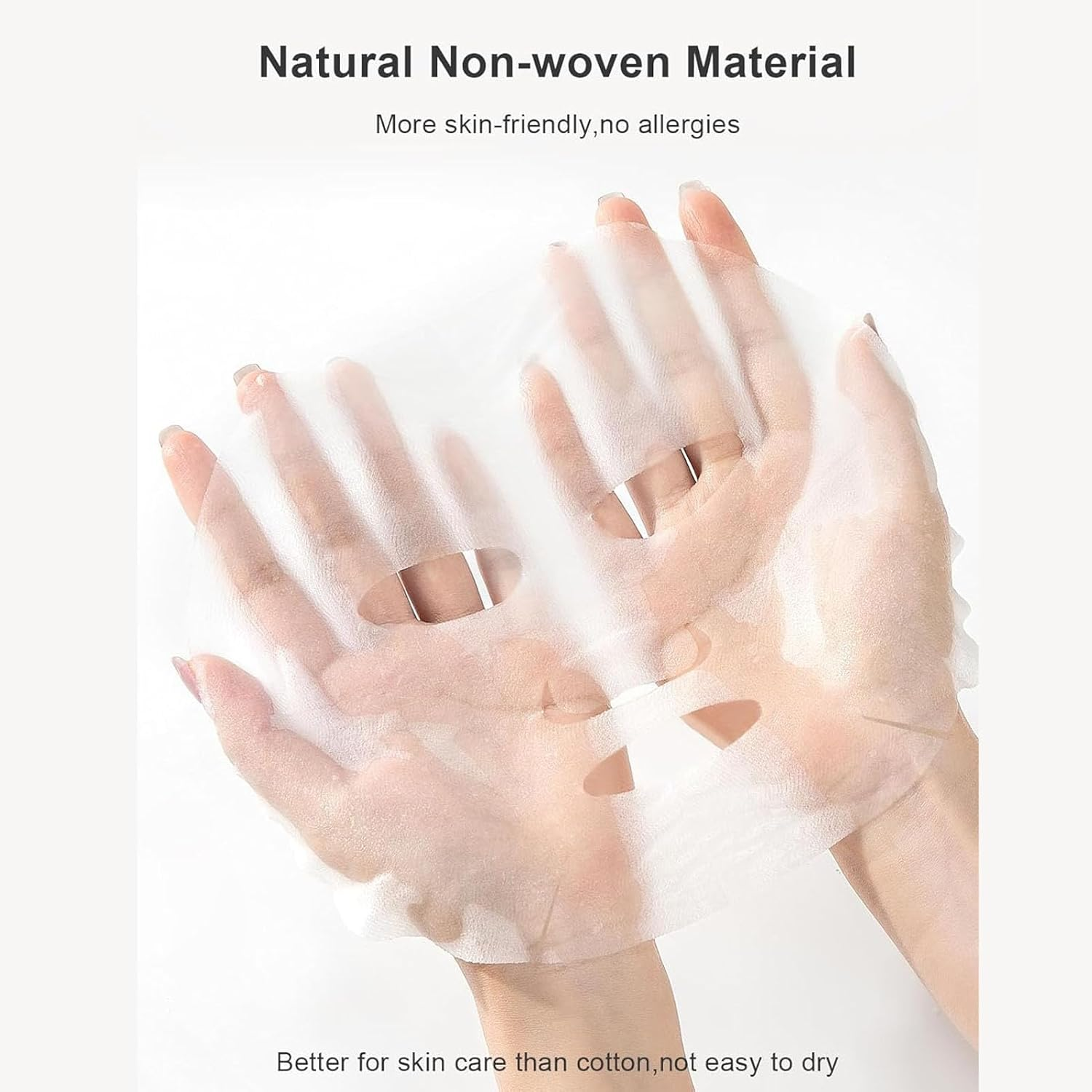 500Pcs Soft Compressed Face Masks, Portable Mild Absorbent Skincare Disposable DIY Mask Paper, Facial Mask Sheet with Good Breathability for Home Travel image number 6