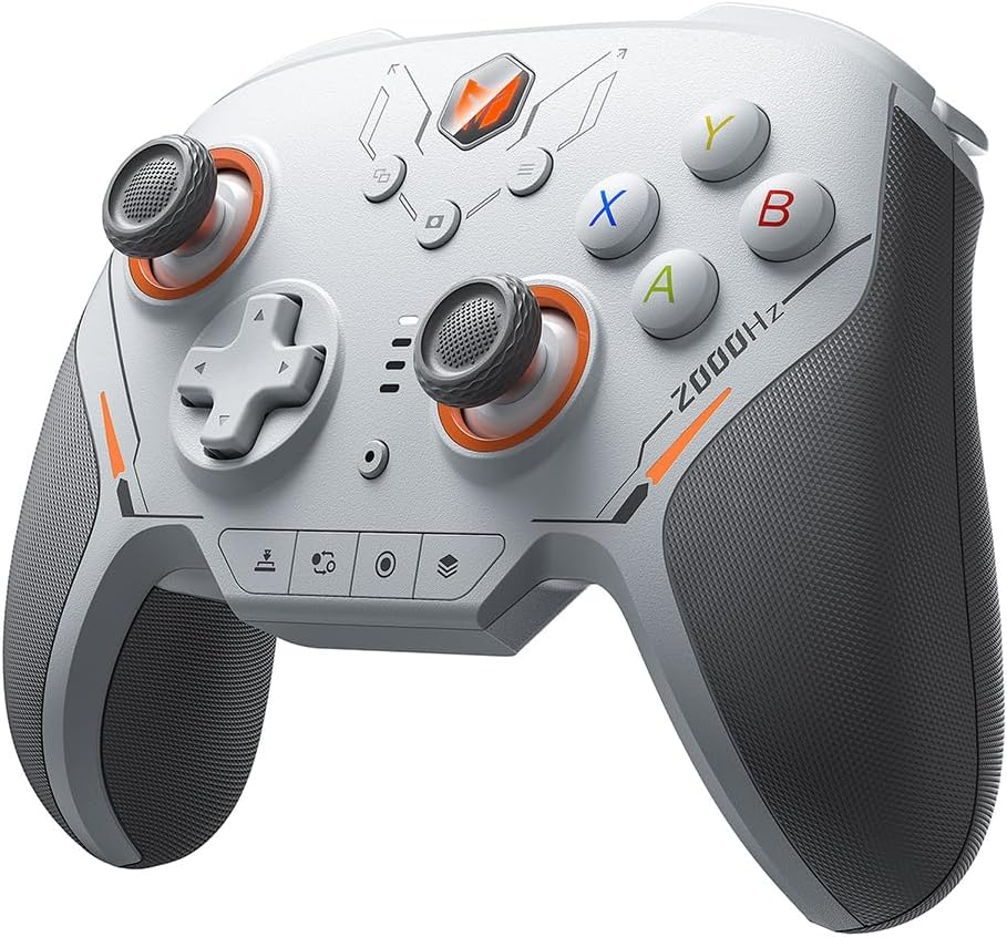 BIGBIG WON BLITZ 2 Pro PC Video Game Controller, TMR Electromagnetic Joystick,2000Hz Wireless Polling Rate,1000Hz Gyroscope,16 Mechanical Buttons,Pc+Mobile APP Gamepads for FPS Games-Gray image number 3