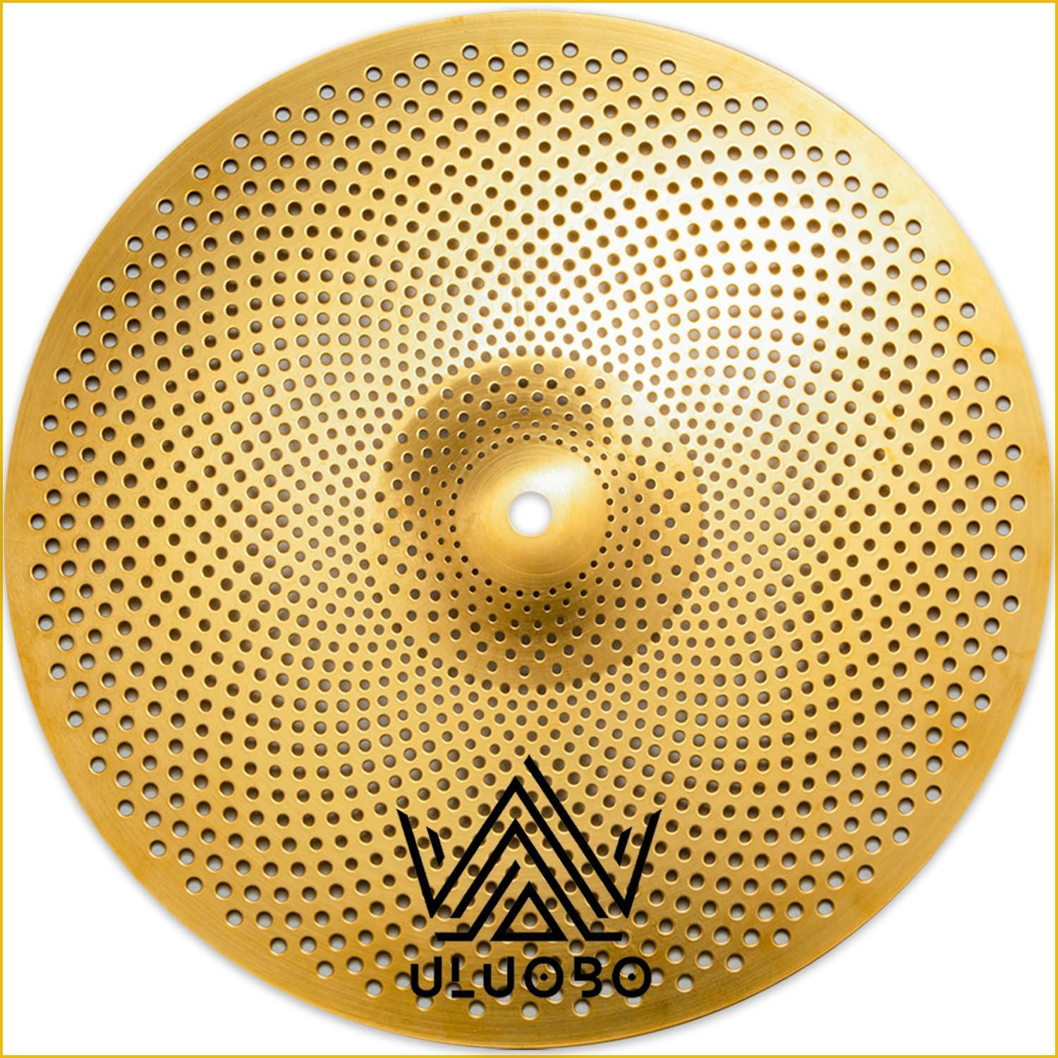 ULUOBO 13 Inch Low Volume Hi Hat Cymbals Cymbal for Quiet Practice (Black, 2 Pieces) image number 4