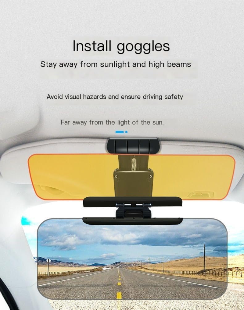 SZMEINANZI Car Sun Visor, Anti-Glare Day and Night Dual-Use, Adjustable for All Vehicle Types image number 1
