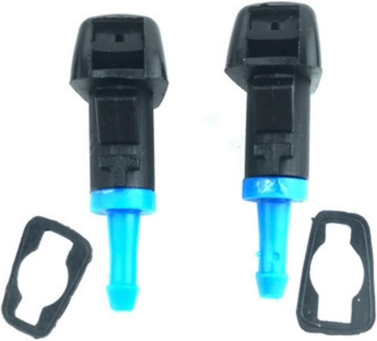2Pcs Car Front Windshield Wiper Washer Nozzles,Water Jet Wiper Sprinkler for Jeep Patriot Kompass MK1 2008-2016 (Blue)