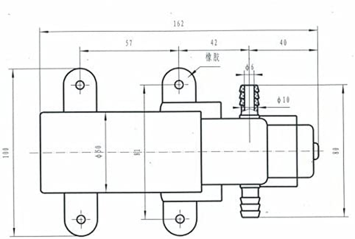 ZONADA 12V High Pressure Diaphragm Water Pump 100PSI Self Priming for RV Caravan Boat Marine Applications