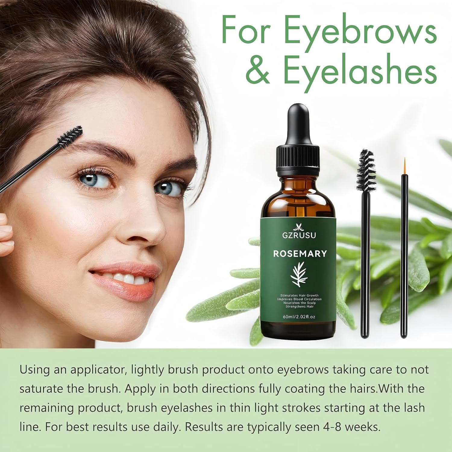 Rosemary Oil for Hair Growth 60Ml, 100% Pure Natural & Organic, Hair Strengthening Treatment | Nourishing & Volumizing for Repair Dry Damaged Hair image number 3