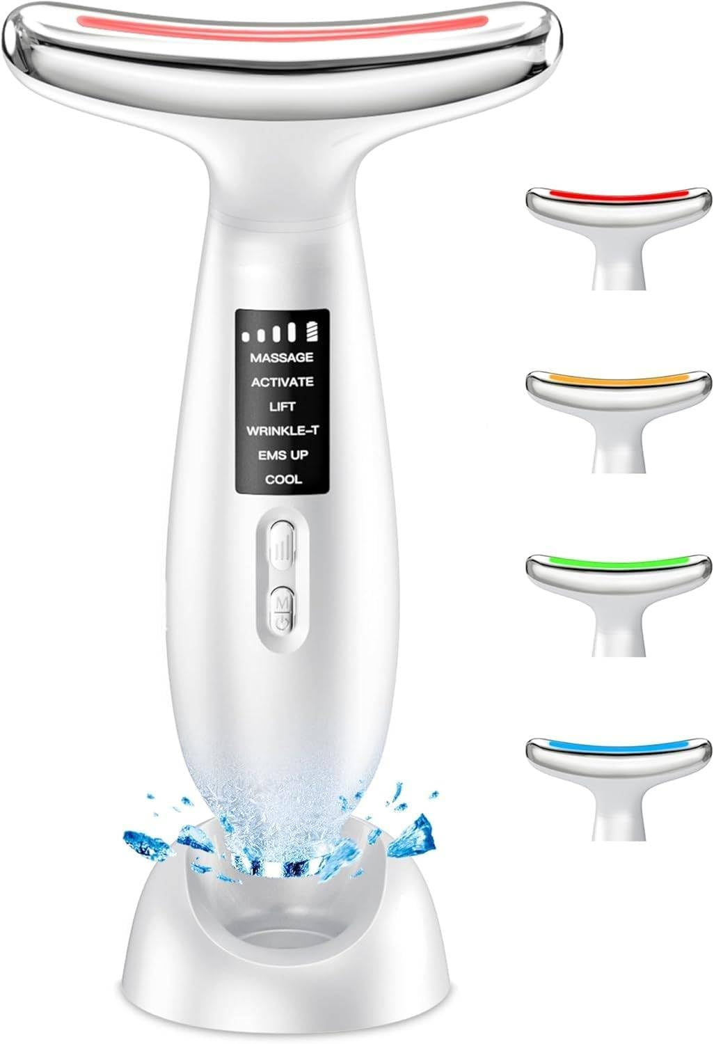 Jiaozoum Face Lifting Device Facial Massager, Electric Skin Lift Beauty Machine with 5&deg;C Cooling Head - 45&deg;C EMS Microcurrent Massage 6 Modes, Face Sculpting Device Anti-Wrinkle Tightening Eye Body image number 4