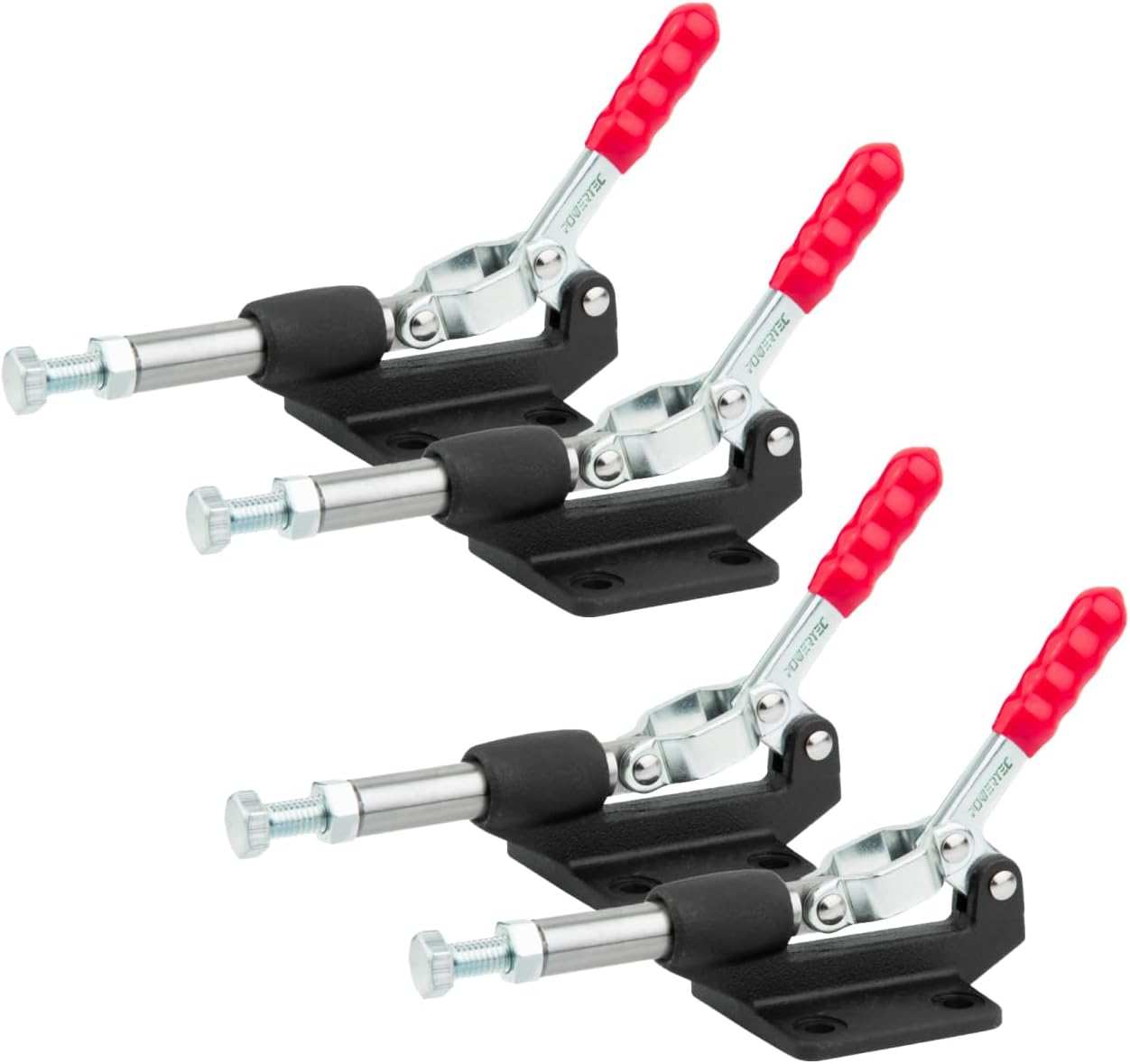 POWERTEC 4PK Push Pull Toggle Clamp, 500Lbs Holding Capacity, 305CM Quick Release Push Pull Lever Clamp, Stroke Clamp for Welding, Woodworking Jigs and Fixtures, Pocket Hole Jigs, CNC (20318-P4) image number 5