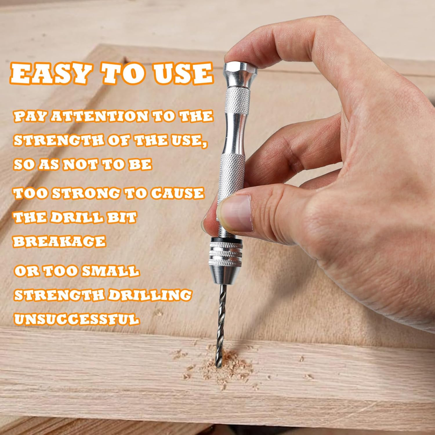 Pin Vise Hand Drill, Small Manual Hand Drill for Resin Crafts, with 10 Pcs Bits, Mini Hobby Drills Set for DIY Epoxy Resin, Wood, Clay image number 3