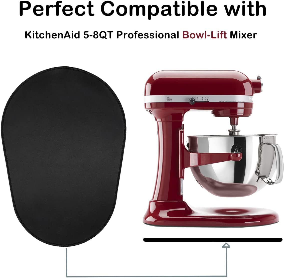 Mixer Mover Sliding Mats for Kitchen Aid Stand Mixer Slider Mat Pad Kitchen Appliance Slide Mats Pads Compatible with Kitchen Aid 5-8QT Professional Bowl-Lift Mixer