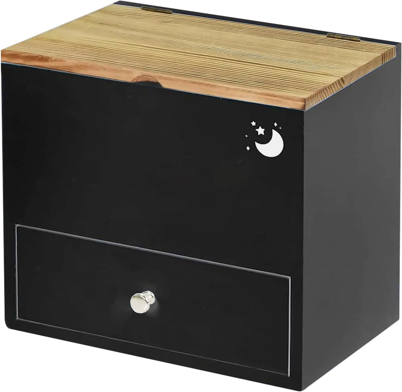 Tampon Holder for Bathroom, Period Box Sanitary Products Organiser with Lid, Wooden Feminine Box with Drawers, for Bathroom Decoration and Storage image number 3