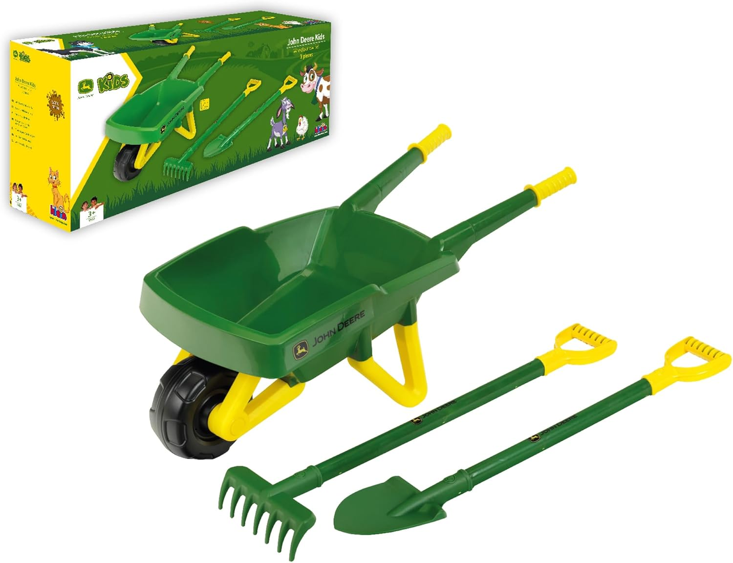 John Deere Kids Wheelbarrow Set, 78 Cm Length image number 2