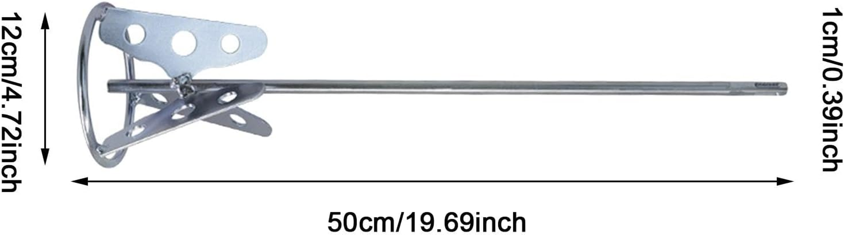 Eigell Cement Mixing Rod Paint Mixer Square Handle Hand Drill Mixing Rod Electric Hammer Stirring Head for Garage, Type C image number 6