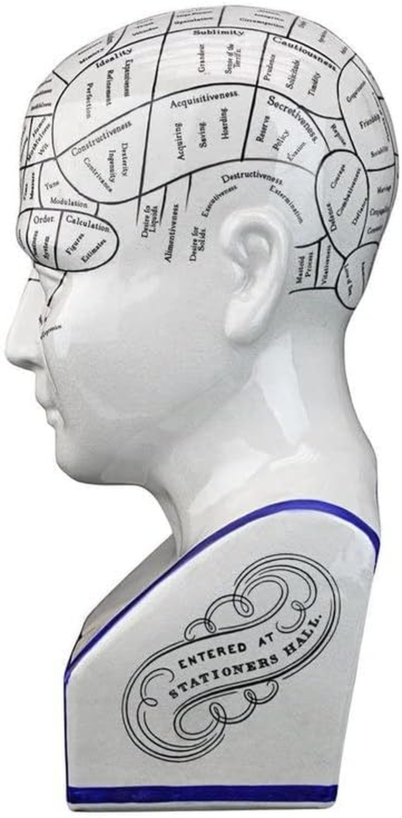Design Toscano Inc 12H In. Porcelain Phrenology Head Statue [Kitchen] image number 3