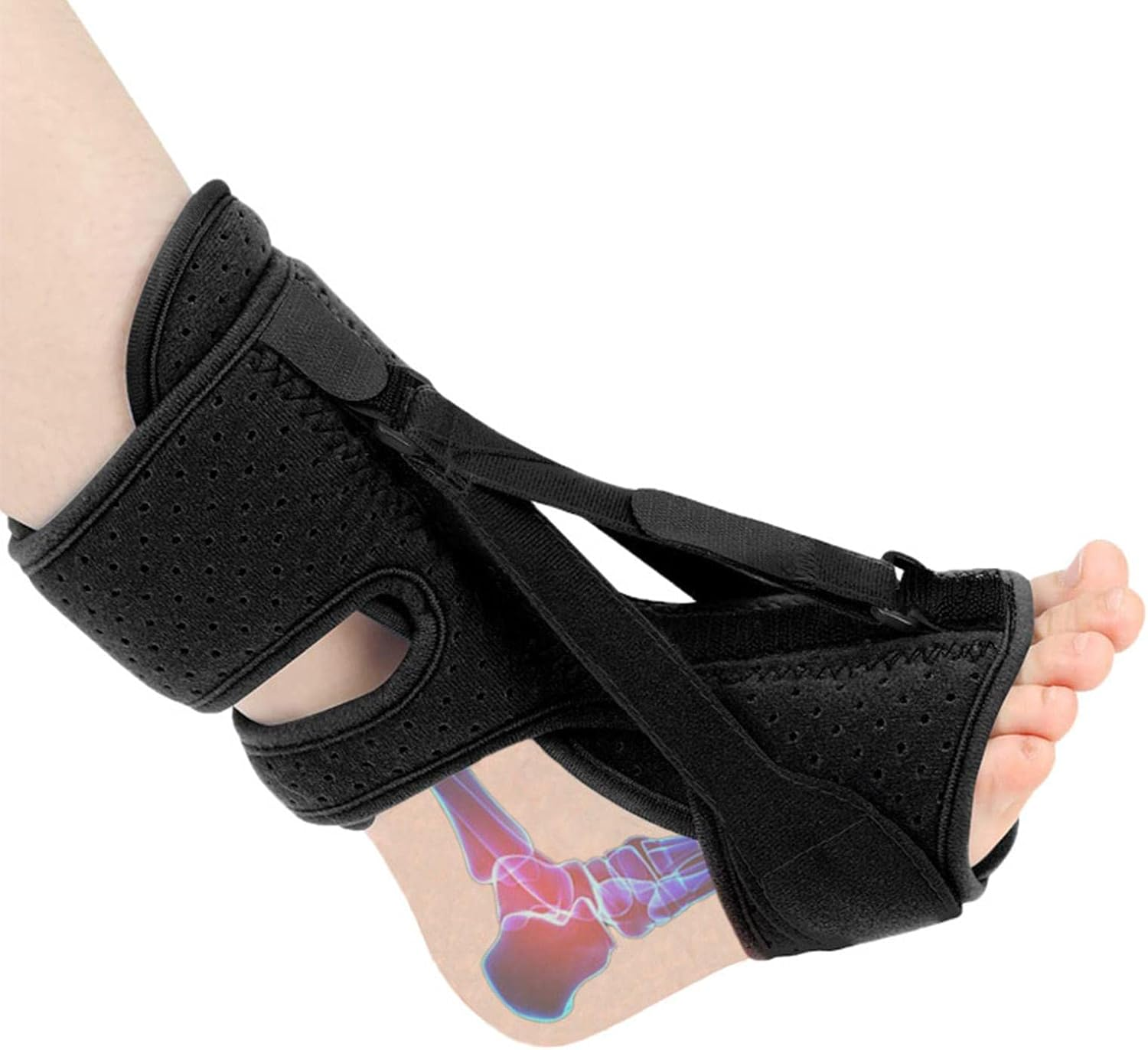 Plantar F?Sciitis Night Splints | Foot Drop Orthotic Brace Support Straps | Orthotics Ankle Brace for Heel | 3 Adjustable Straps Compression Foot Sleeves with Ankle Suppor for Women & Men
