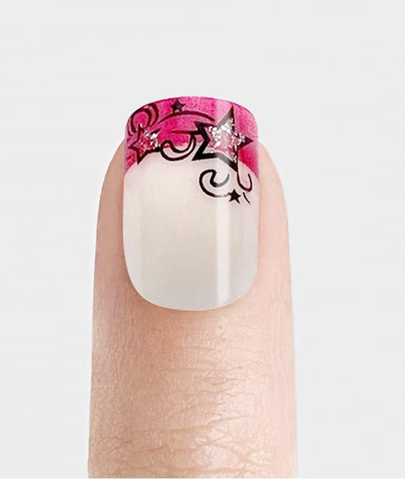 Mayqueen 120 PCS 5 Pack Children Artificial Fake Nails with Two Glues Full Cover False Nail Kits for Kids (So Cute) image number 5