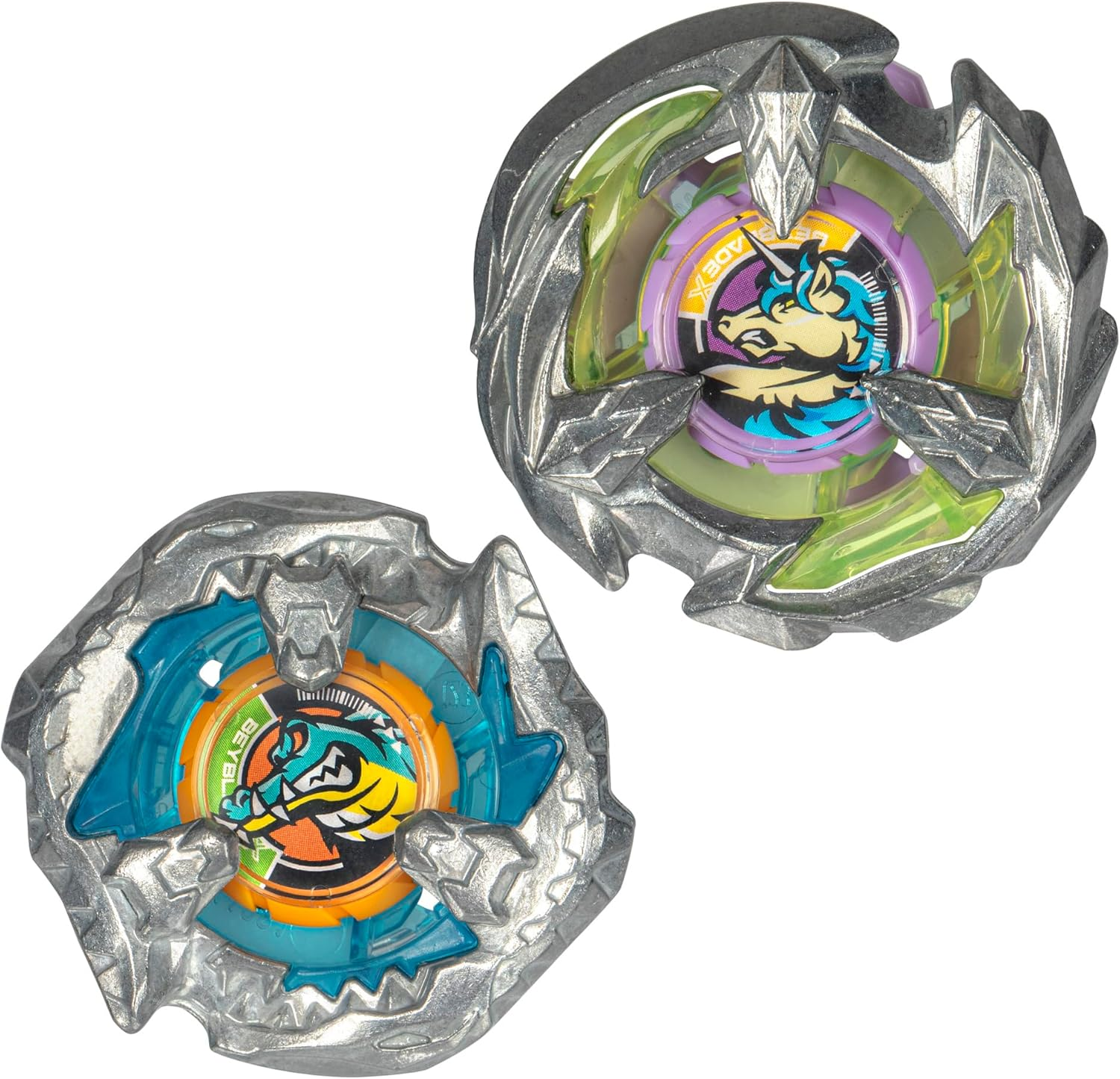 Hasbro Beyblade X Bite Croc 3-60LF and Sting Unicorn 4-60P Spinning Top Dual Pack, Set image number 1