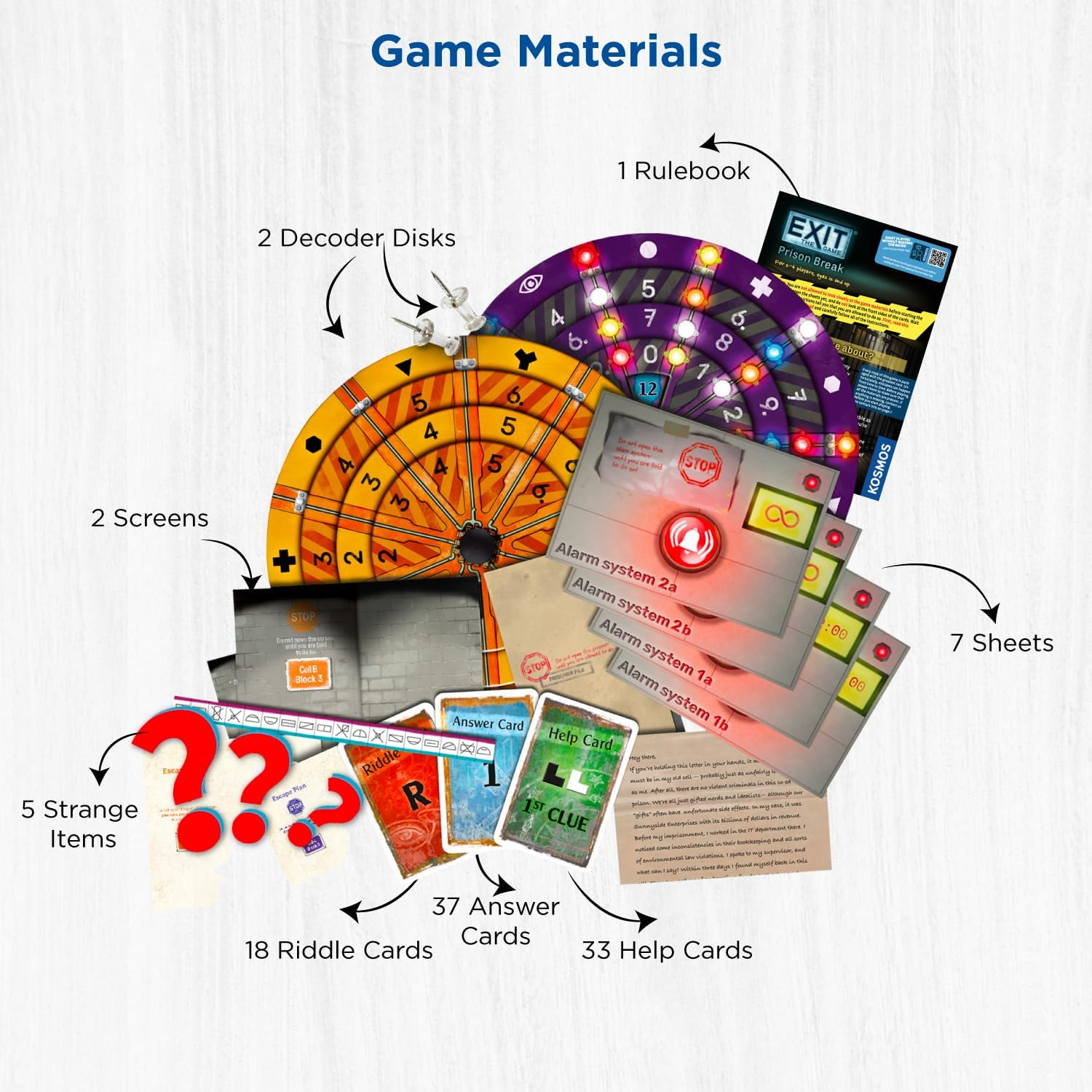 Kosmos Exit the Game Prison Break Board Game image number 1