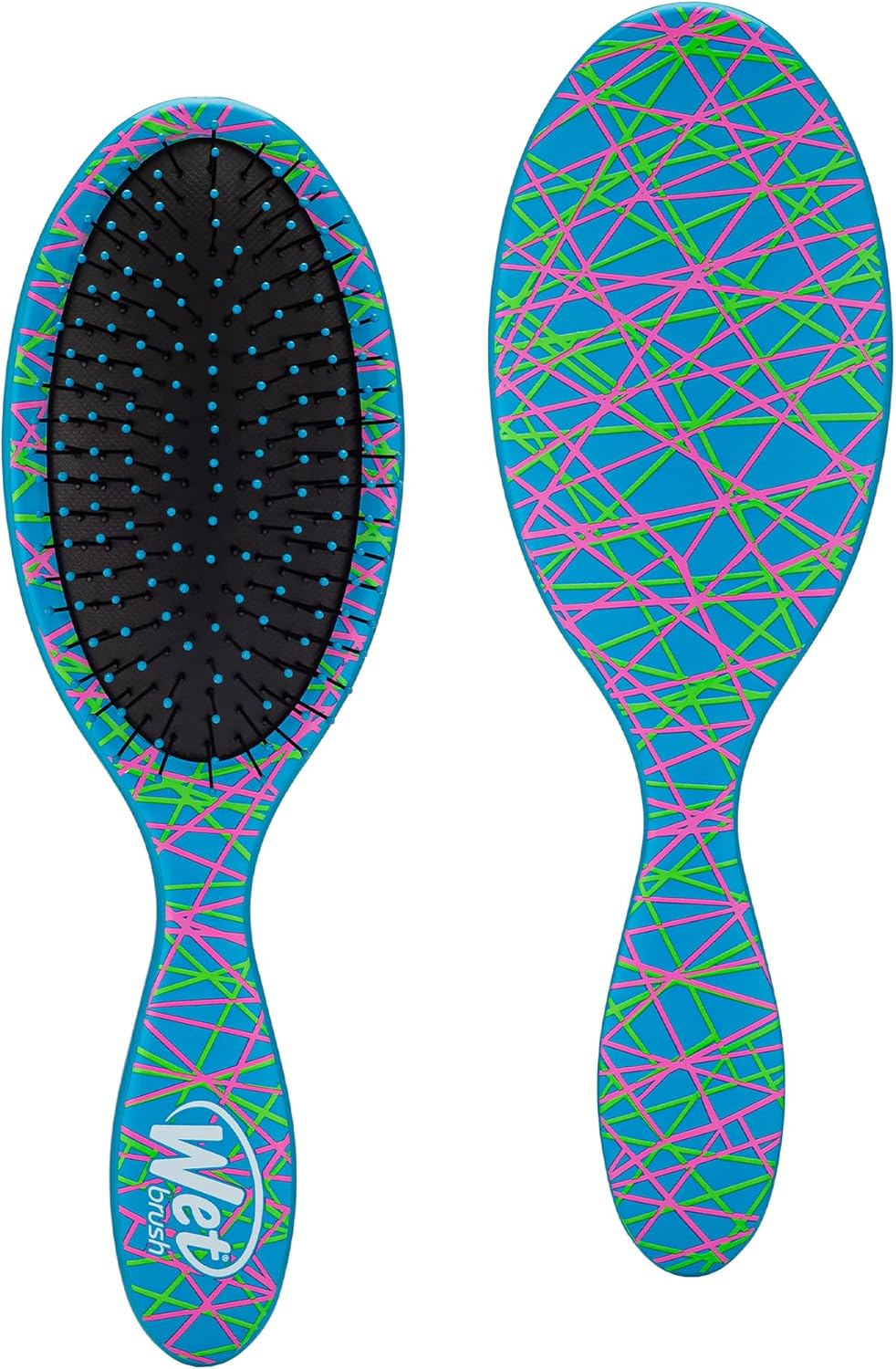 Wet Brush Original Detangling Brush, Blue (Night Vision) - Detangler Brush with Soft & Flexible Bristles - Detangling Brush for Curly Hair - Tangle-Free Brush for Straight, Thick, & Wavy Hair