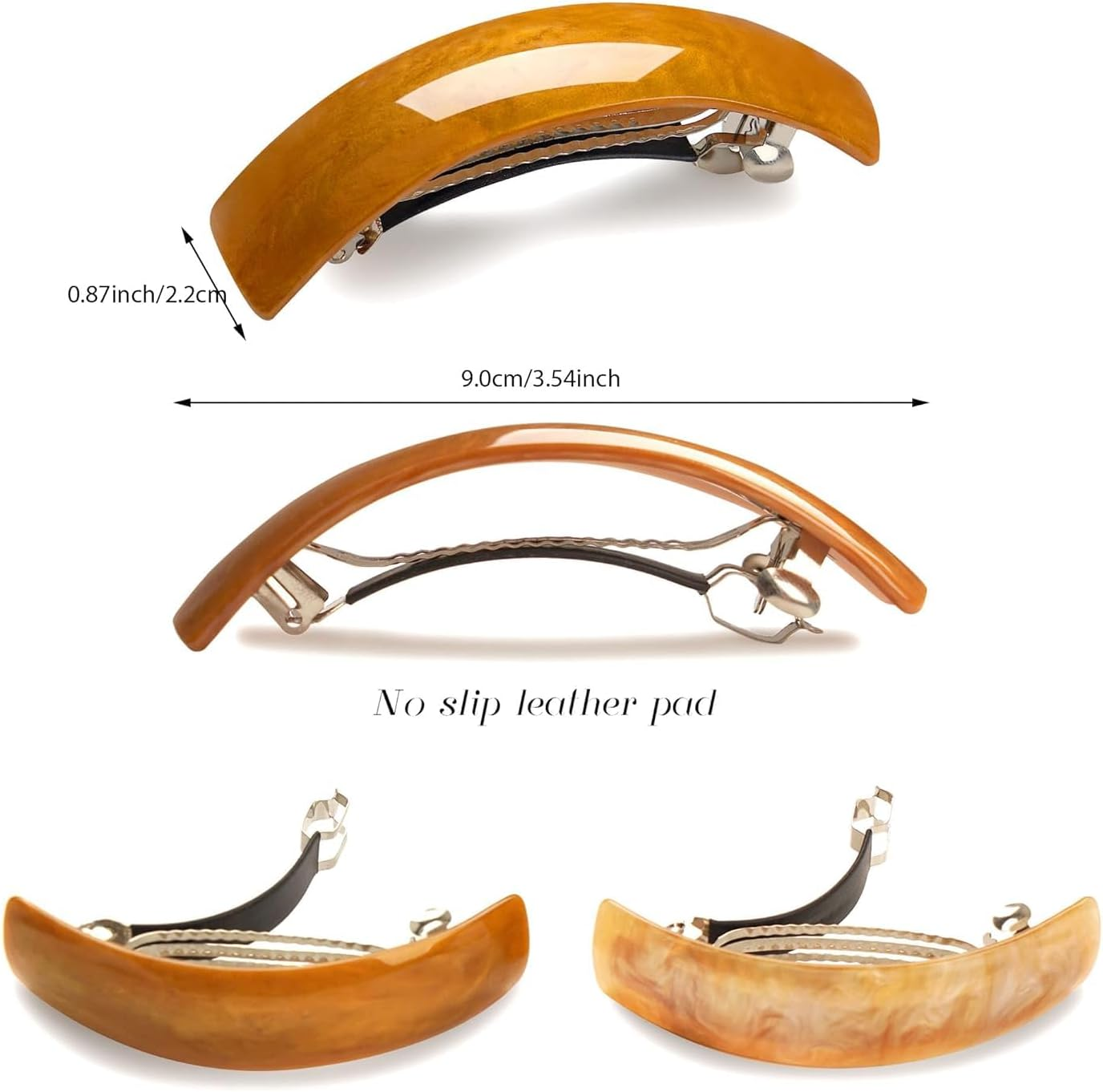 JOYOYO 12 Pcs Hair Barrettes for Women Elegant Barrette Hair Clips Retro French Design, Acrylic Hair Slides Automatic Clamp Hair Clips image number 3